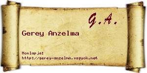 Gerey Anzelma névjegykártya